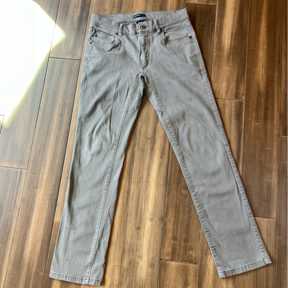 Men’s Black Diamond Straight Leg Jeans Grey Denim 5-Pocket